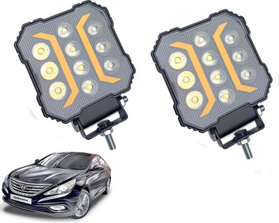 AUTO PEARL 10LED Foglight Flashing Light, Work Spot White-Yellow Lights C339 Fog Lamp Car LED for Hyundai (12 V, 30 W)(Sonata, Pack of 2)