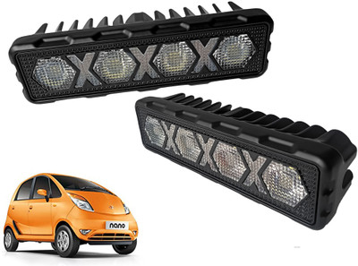 AUTO PEARL 6 Inch Auxiliary 16Led Light Bar White-Yellow Color Work Spot Light for Car A180 Fog Lamp Car LED for Tata (12 V, 30 W)(Nano, Pack of 2)