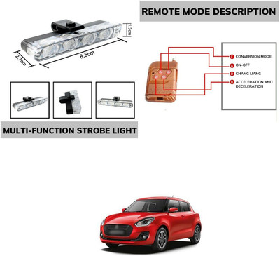 PECUNIA Car LED Strip Interior Ambient Lighting Daytime Running Light X658 Headlight Car LED (12 V, 12 W)(Swift, Universal For Car, Pack of 2)