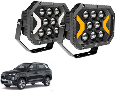 AUTO PEARL 5X7 Inch Square LED Work Spot Arrow Light DRL Driving Fog Off-Road for Car 104 Fog Lamp Car LED for Hyundai (12 V, 80 W)(Creta, Pack of 2)
