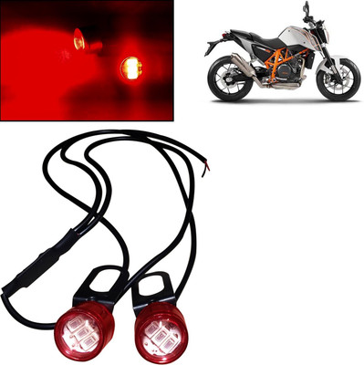 DvineAutoFashionZ Waterproof RED 12v Motorcycle Led Strobe Flash Warning Light For Impulse_UN789 Brake Light Motorbike LED for Hero (12 V, 10 W)(Universal For Bike, Pack of 1)