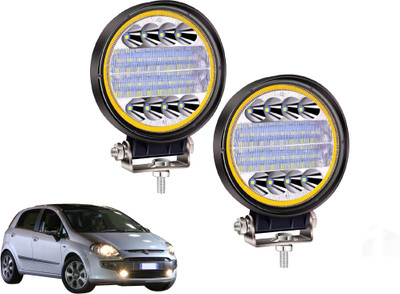 AUTO PEARL 24LED Round 3Mode Yellow/White light High Beam Led E072 Fog Lamp Car LED for Fiat (12 V, 72 W)(Punto Evo)