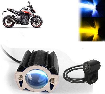 AUTO PEARL Spot Light White & Yellow color Super Bright with one Black Switch D32 Fog Lamp Motorbike LED for KTM (12 V, 40 W)(Duke 390, Pack of 1)