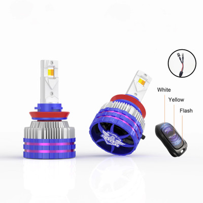 AutoPowerz Yellow/White 300 Watt H1 Fitting Headlight Bulb Headlight Car, Motorbike, Truck LED (12 V, 300 W)(Universal For Bike, Universal For Car, Pack of 2)