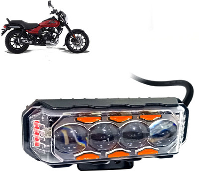 AUTO PEARL 4 Lens White/Yellow & Multi Flicker Red/Blue High Beam Led T242 Fog Lamp Motorbike LED for Bajaj (12 V, 30 W)(Avenger 160 Street)