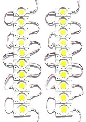 StrawHat (20 Pes,White)24Volt 2.4 Watt DC Coin LED Module Light Lamp For Multipurpose Use Indicator Light Truck LED (24 V, 2.4 W)(6 Series, Pack of 20)