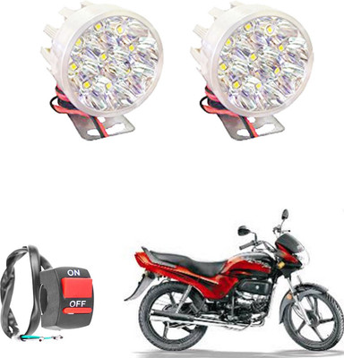 REPLEY 9LedSmallRound0136 Headlight Motorbike LED for Hero (9 V, 9 W)(Passion Plus, Pack of 2)