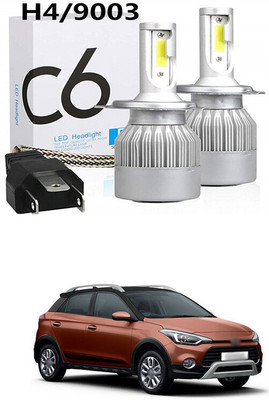 PRTEK C6 Car LED Headlight Bulbs Conversion Kit H4 3800LM 6000K 36W COB_H83 Headlight Motorbike, Car LED (12 V, 65 W)(i20, Pack of 2)