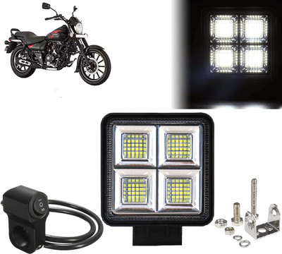 AUTO PEARL 64 LED-192W Motorcycle Led Fog Light Super Bright with one Black Switch A19 Fog Lamp Motorbike LED for Bajaj (12 V, 192 W)(Avenger, Pack of 1)