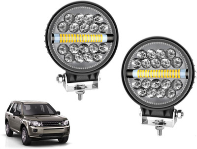 AUTO PEARL Round 4 Inch Luminous 34 Led Auxiliary Amber DRL Spot Light for Car A228 Fog Lamp Car LED for Land Rover (12 V, 30 W)(Freelander 2, Pack of 2)