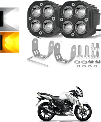 LOVMOTO Front, Rear LED Indicator Light for TVS Apache RTR 160(White, Amber)