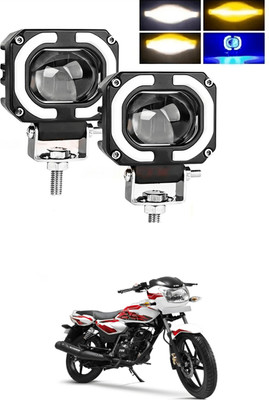 GONAMA Fog Headlight Light Offroad Truck Angel Eye LED Portable Spotlights Driving s137 Car Fancy Lights(Multicolor)