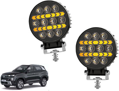 AUTO PEARL Round 4 Inch Luminous 10 Led Auxiliary Amber DRL Spot Light for Car A104 Back Up Lamp Car LED for Hyundai (12 V, 30 W)(Creta, Pack of 2)