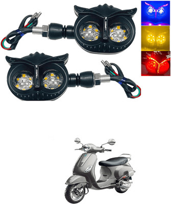 LOVMOTO Front, Rear LED Indicator Light for Piaggio Universal For Bike(Multicolor)
