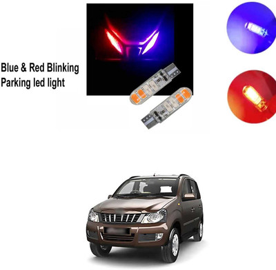 PRTEK T10 6 SMD Red Blue Flashing Style LED BULB for CAR X_119 Headlight Car LED for Mahindra (12 V, 60 W)(Quanto, Pack of 2)