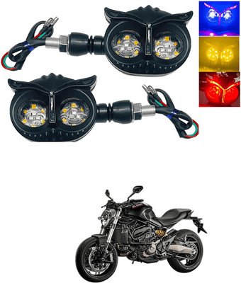 LOVMOTO Front, Rear LED Indicator Light for TVS Max 4R(Multicolor)