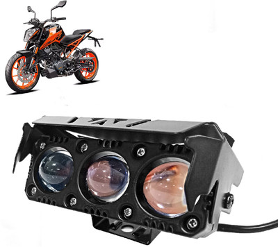 AUTO PEARL 3-Projector lens LED Dual Color White and Yellow High Beam Foglight A150 Fog Lamp Motorbike LED for KTM (12 V, 20 W)(Duke 200, Pack of 1)