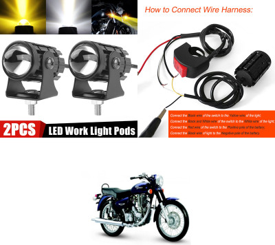 PRTEK LED Fog Light 2PCS_RK61 Headlight Motorbike LED (8 V, 10 W)(Universal For Bike, Pack of 2)