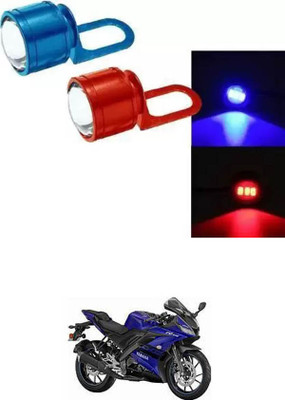 E-Shoppe Strobe Light Red Blue Auto Flashing Eagle Eye For R15 Interior Light Motorbike LED for Yamaha (12 V, 24 W)(Universal For Bike, Pack of 2)