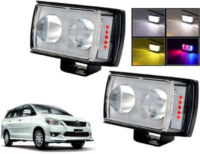 AUTO PEARL 2 EYE Lens Foglight, White, Yellow & Blue-Red Amber Auxiliary Projector Led T200 Fog Lamp Car LED for Toyota (12 V, 8 W)(Innova)