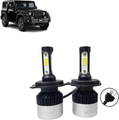 AutoPowerz Mahindra Thar Headlight Bulbs with H-4 Fitting COB Chips 6500K White Headlight Car LED (24 V, 80 W)(Thar, Pack of 2)