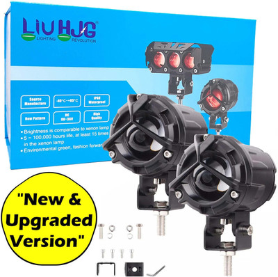 LIU HJG Yellow/White 90 Watt Fog Light Fog Lamp Car, Motorbike, Truck, Van LED (12 V, 90 W)(Universal For Bike, Universal For Car, Pack of 2)