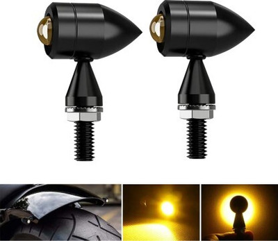 SRPHERE SRTJET-A15 Indicator for Bike Jet Front Rear Turn Signal LED Indicators Amber 2 Indicator Light Motorbike LED (12 V, 5 W)(Universal For Bike, Pack of 2)