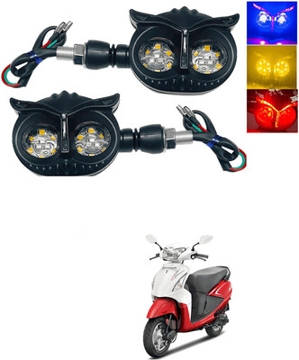 LOVMOTO Front, Rear LED Indicator Light for Hero Pleasure(Multicolor)