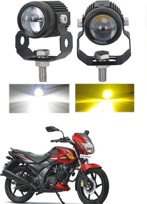Znee Smart Heavy Metal Mini Drive Fog Light White and Yellow For TVS Flame DS 125 Headlight Car, Motorbike LED (12 V, 40 W)(Universal For Bike, Pack of 2)