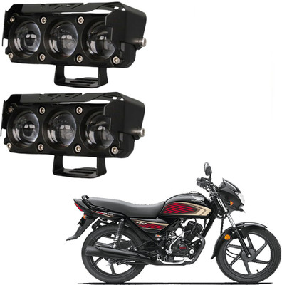 RAWAT 3 LED Metal Body Fog Light Lamp,White & Yellow Light With 4 Modes-464 Fog Lamp Car, Motorbike LED for Honda (12 V, 36 W)(CD Deluxe, Pack of 2)