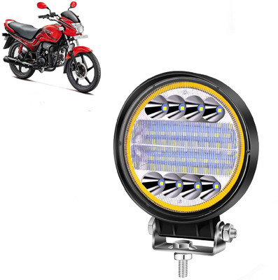 AUTO PEARL 24LED Round 3-Mode Yellow and White light High Beam Led for Passion Pro Fog Lamp Motorbike LED for Hero (12 V, 72 W)(Passion Pro, Pack of 1)