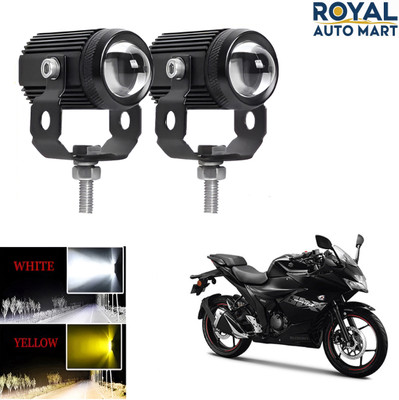 ROYAL AUTO MART U1 Universal Bike Car Suv LED Light Motorcycle Fog Lamps Mini Driving Lights_37 Fog Lamp Motorbike LED for Suzuki (12 V, 10 W)(Gixxer)