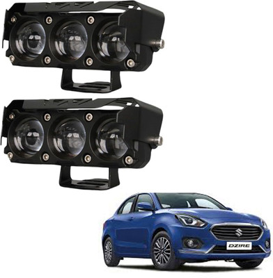 RAWAT 3 LED Metal Body Fog Light Lamp,White & Yellow Light With 4 Modes-24 Fog Lamp Car, Motorbike LED for Maruti Suzuki (12 V, 36 W)(Swift Dzire, Pack of 2)