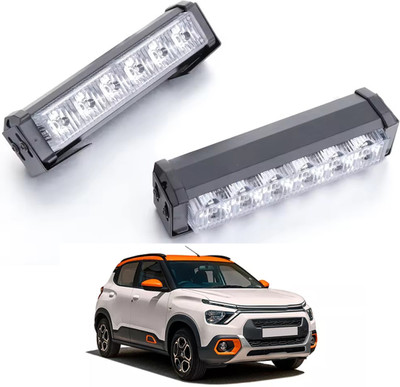 monolive Red & Blue Universal 6 LED Police Dual/Twin Light With Remote For Car-44 Interior Light Car LED for Citroen (12 V, 55 W)(C3, Pack of 1)