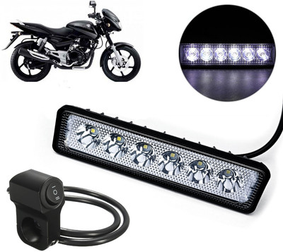 AUTO PEARL 6-inch LED Fog Light Waterproof 6LED Offroad Driving Flood light with Switch A55 Fog Lamp Motorbike LED for Bajaj (12 V, 20 W)(Pulsar 180 DTS-i, Pack of 1)