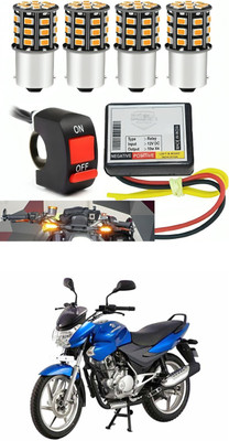 GONAMA Front, Rear LED Indicator Light for Yamaha SS 125(White, Yellow)
