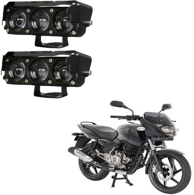 RAWAT 3 LED Metal Body Fog Light Lamp,White & Yellow Light With 4 Modes-416 Fog Lamp Car, Motorbike LED for Bajaj (12 V, 36 W)(Pulsar 150 DTS-i)