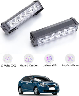 MATIES (6) LED/12V Red/Blue Police Flash Light With Remote For Vehicle -029 Car Fancy Lights(Red, Blue)