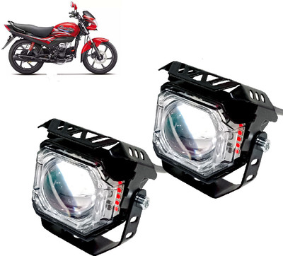 AUTO PEARL White/Yellow & Multi Flicker Red/Blue High Beam Led for Passion Plus Fog Lamp Motorbike LED for Hero (12 V, 30 W)(Passion Plus, Pack of 2)