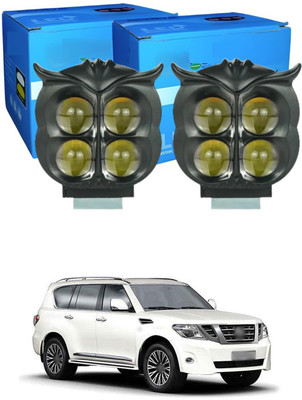 GONAMA Universal for car and bike LED 40w Owl Fog Light Yellow/White and Red Eye SG153 Tail Light Car, Motorbike LED for Hero (12 V, 40 W)(CD Deluxe, Pack of 2)