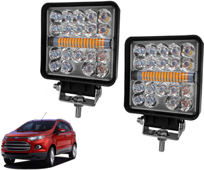 AUTO PEARL 4 inch Square 35Led Auxiliary Amber DRL Spot Light Off Road Light for Car 124 Fog Lamp Car LED for Ford (12 V, 30 W)(Ecosport, Pack of 2)