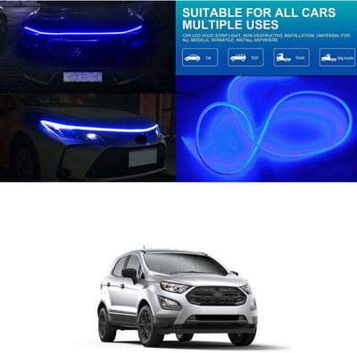 PECUNIA Car Fancy Reflector LED Bar Flexible Car Hood Strip Light 16 Car Reflector Light(Blue)
