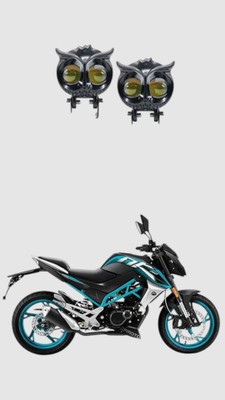 Caropethic New_ Owl Shape Led Metal Slim Body Fog Light A-19 Fog Lamp Motorbike LED (12 V, 40 W)(Universal For Bike, Pack of 2)