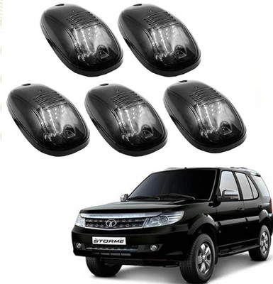 RAWAT Hummer Roof Marker LED Lights Smoked Black Glass Set Of 5 Pc - 139 Parking Light Car LED for Tata (12 V, 10 W)(Safari Storme, Pack of 5)