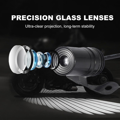 GONAMA Front, Rear LED Indicator Light for Hero Splendor Plus(White)