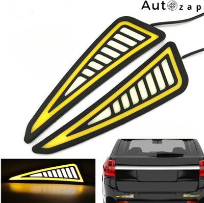 Autozap Car LED Silicone Waterproof DRL Strips COB LED Daytime Running Light Indicator Light Car LED (12 V, 20 W)(Universal For Car, Ecosport, Swift, Pack of 2)