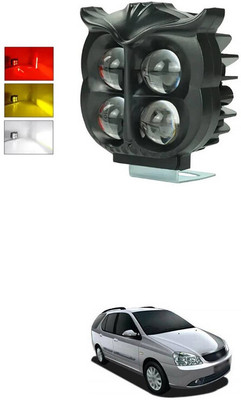 LOVMOTO Universal 4 LED Owl shape Spotlights Fog Lights Hi/Low,Red Angle & Flashing s378 Fog Lamp Car, Motorbike LED for Tata (12 V, 30 W)(Indigo Marina, Pack of 1)