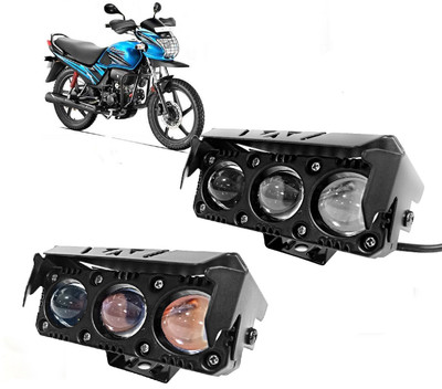 AUTO PEARL 3-Projector lens LED Dual Color White and Yellow High Beam Foglight B094 Fog Lamp Motorbike LED for Hero (12 V, 20 W)(Passion Pro, Pack of 2)