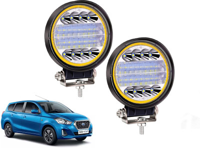AUTO PEARL 24LED Round 3Mode Yellow/White light High Beam Led for Datsun Go Plus Fog Lamp Car LED for Datsun (12 V, 72 W)(Go+, Pack of 2)