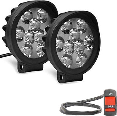 SHOP4U 6 LED Shilon Fog Light with on/off Switch for All Hero Models Headlight Motorbike LED for Hero (12 V, 10 W)(Universal For Bike, Pack of 3)